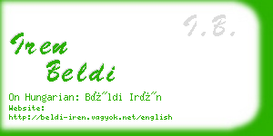 iren beldi business card